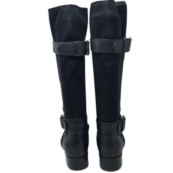 Cole Haan Nike Air Black Leather Tall Riding Boots Size 6 - Picture 5 of 8
